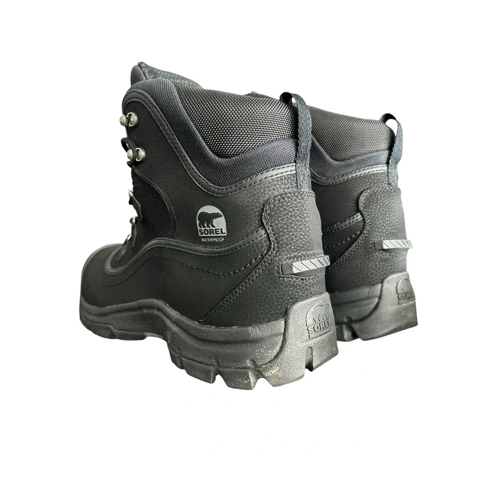 Sorel Men's Waterproof Winter Snow Boots Black Size 14 Insulated Outdoor Work